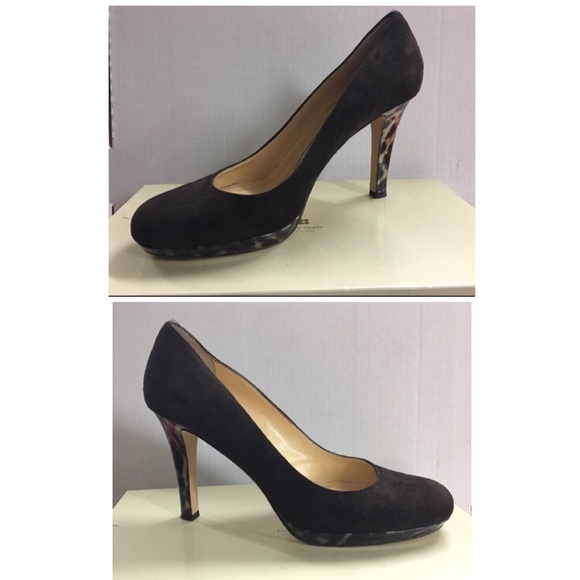 kate spade Shoes - Kate Spade Kendra chocolate suede heels Sz 8